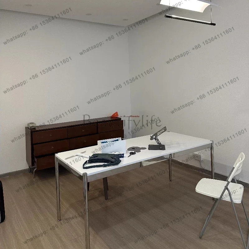 LJY Office Desks And Workstations Computer Desk Room Desks Nordic Minimalism Conference Table Stainless Steel Room Offices