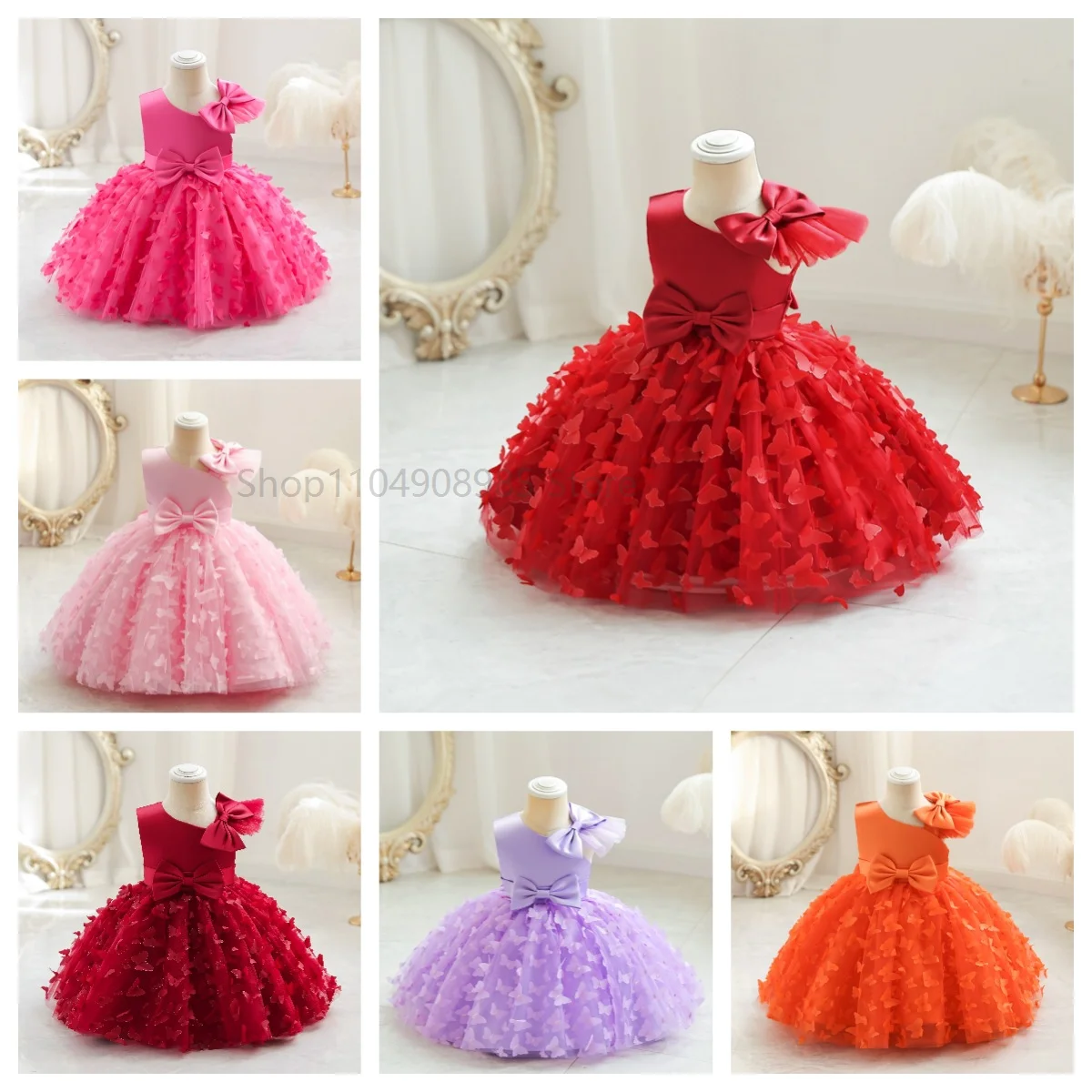 

Christmas Princess Skirt for Girls Mesh Birthday Dress Puffy Skirts Children's Clothing Toddler Dresses Daily Casual Skirts