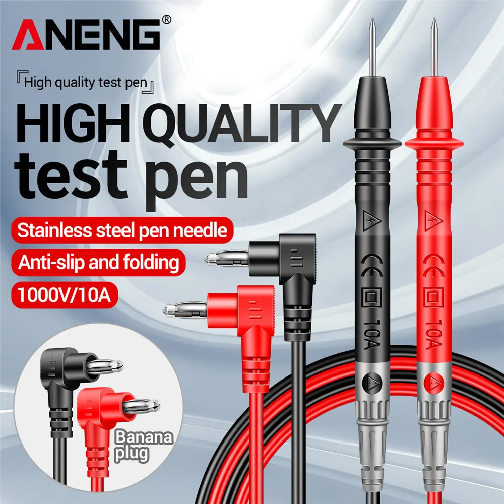 ANENG PT840 Multimeter Probe Test Leads Pin Universal 1000V 10A Current Voltage Needle Tip Lead Wire Pen Cable Repair Tools