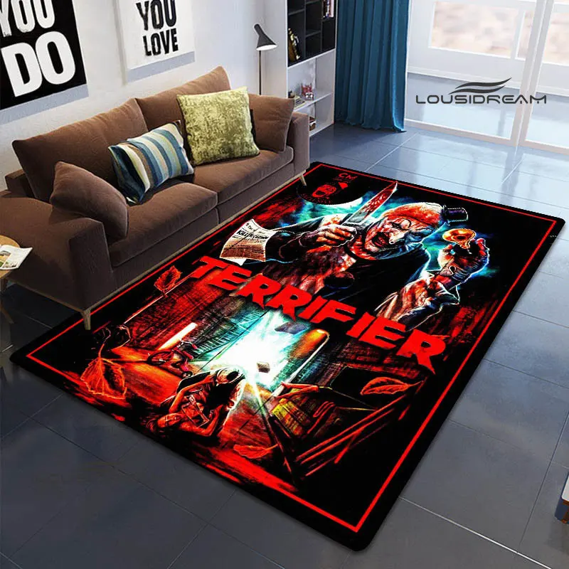 Terrifier horror movie printed carpet living room bedroom beautiful carpet non-slip doormat photography props birthday gift