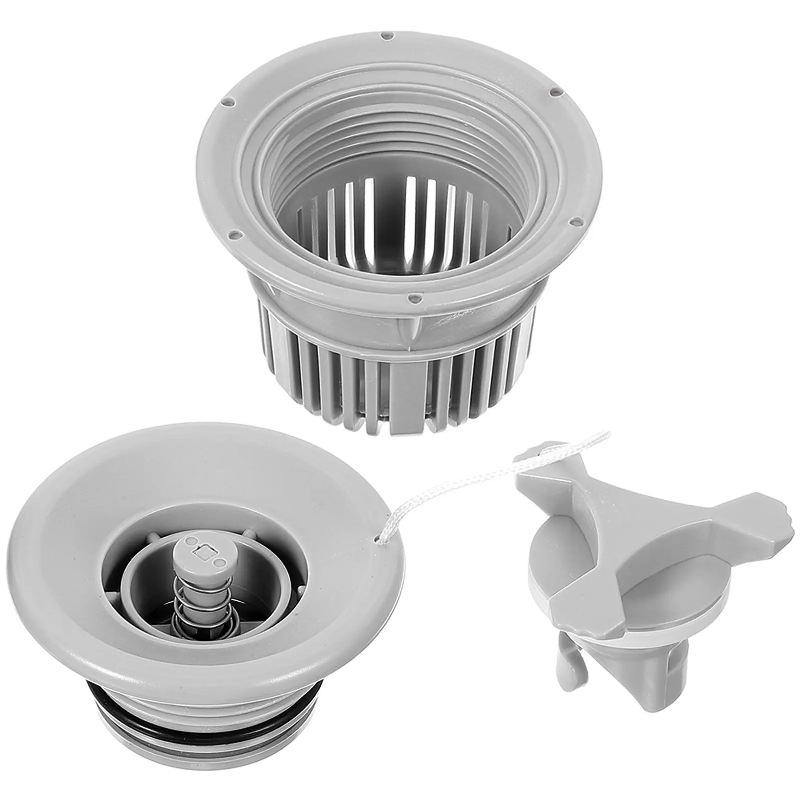 6 Holes Canoe Air Adapter Grey Inflatable Boat Raft Drifting Nozzle High Performance Air Valve Accessory Suitable for Surfboards