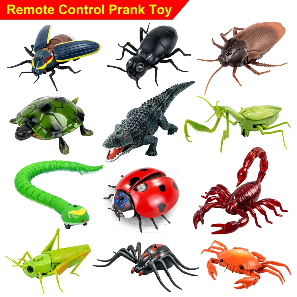 

Simulated Electric Remote Control Infrared Praying Mantis Prank Insect Toy With Lights,Halloween Children's Funny Toy Gift,XT244