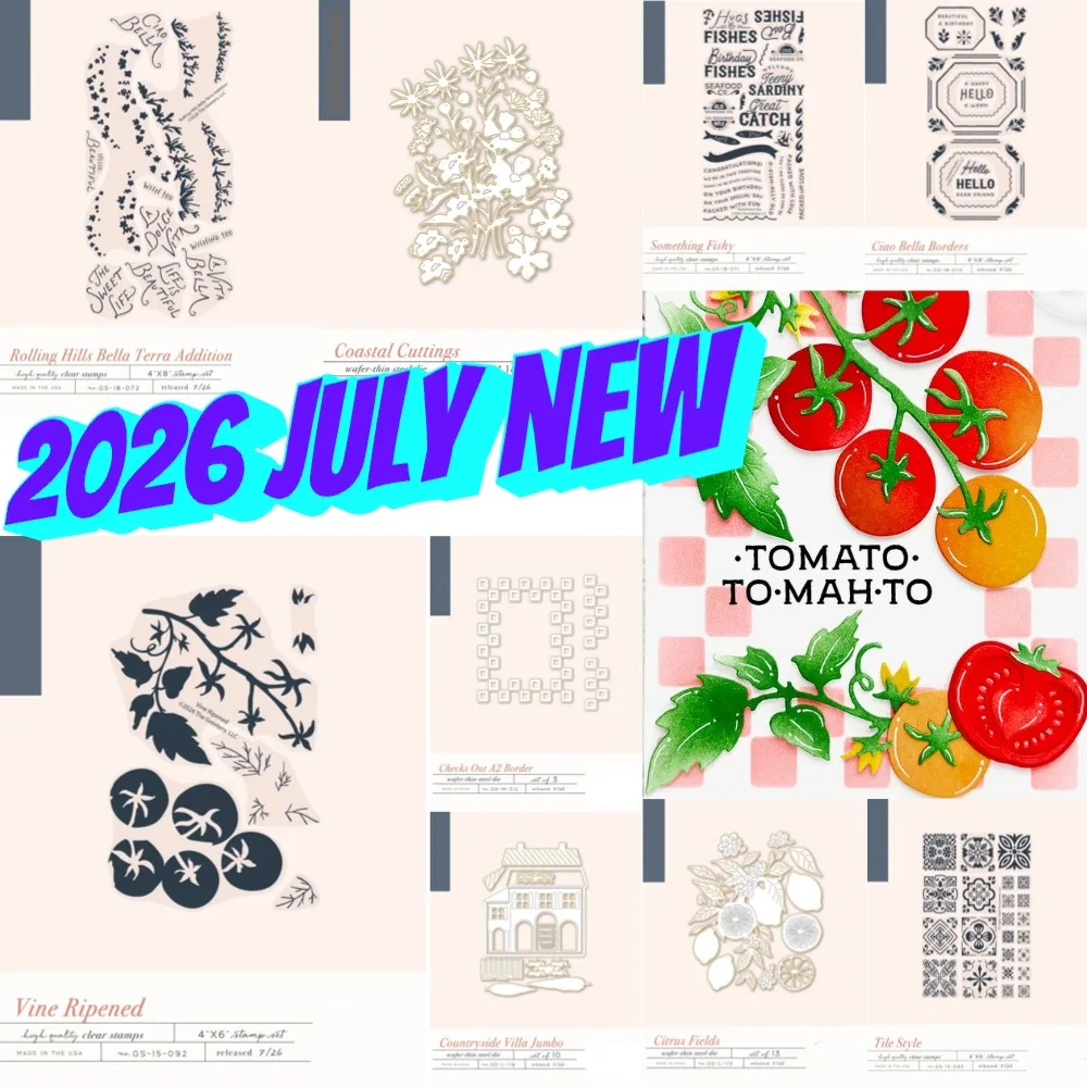 Rolling Hills Bella Terra Metal Cutting Dice And Stamps For Scrapbooking Stencil Embossing Mold DIY Paper Cards Craft Cutting