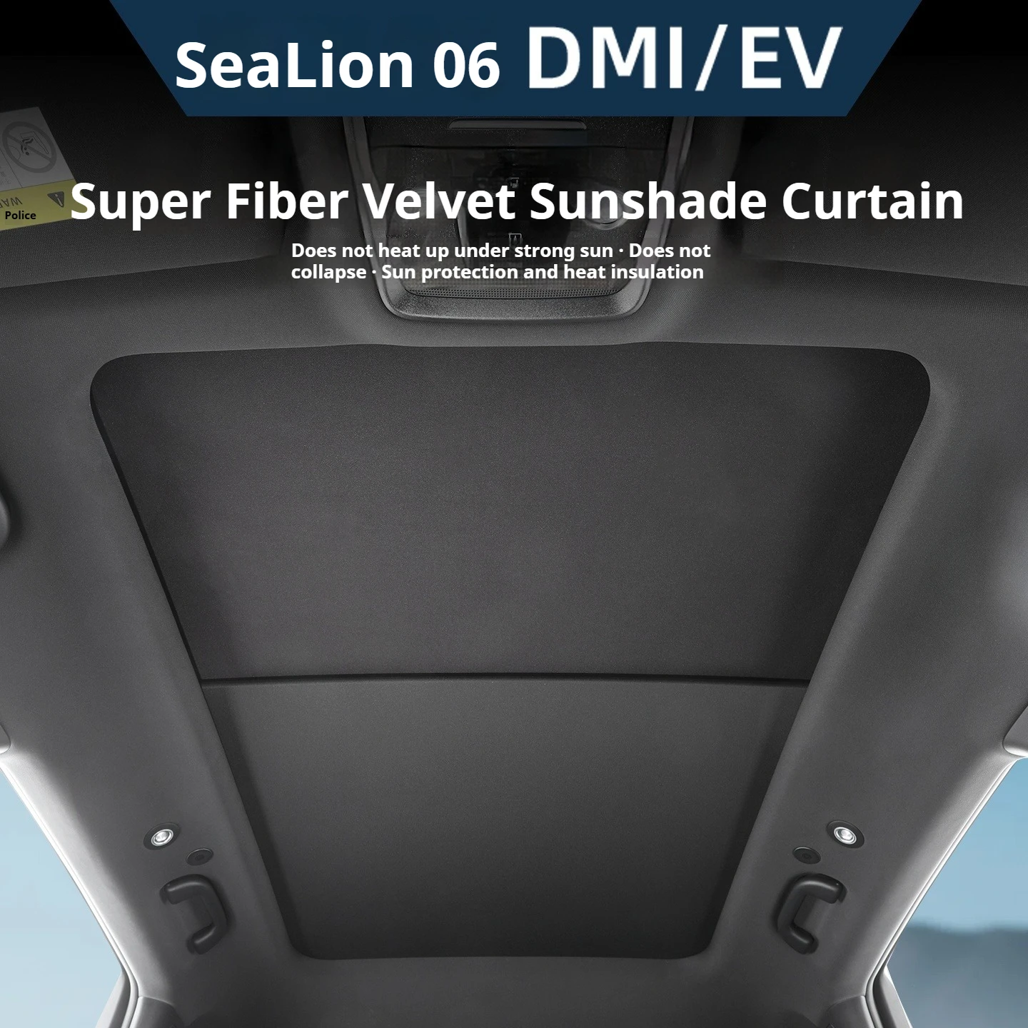 

For BYD Sea Lion 06 EV Sunroof Sunshade Panoramic Canopy DMI Skylight Car Roof Sunscreen Heat Insulation Car Modification