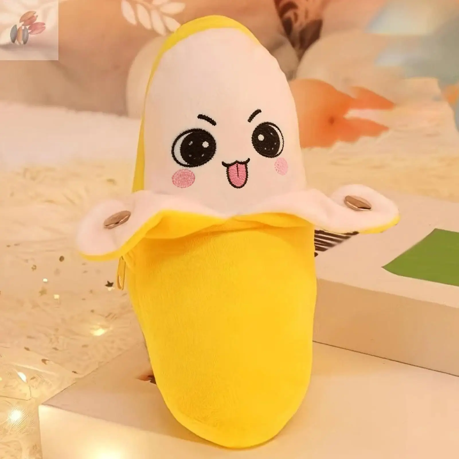 Banana Baby Beat Sensing Creative Fruit Novelty Parent-Child Musical Interactive Piano Toy Plush Doll Christmas Gift