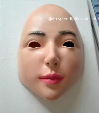 Realistic Female Face Latex Mask Cosplay Props Prom Crossdress Beauty Mask Ball Masquerade Party Funny Mask New