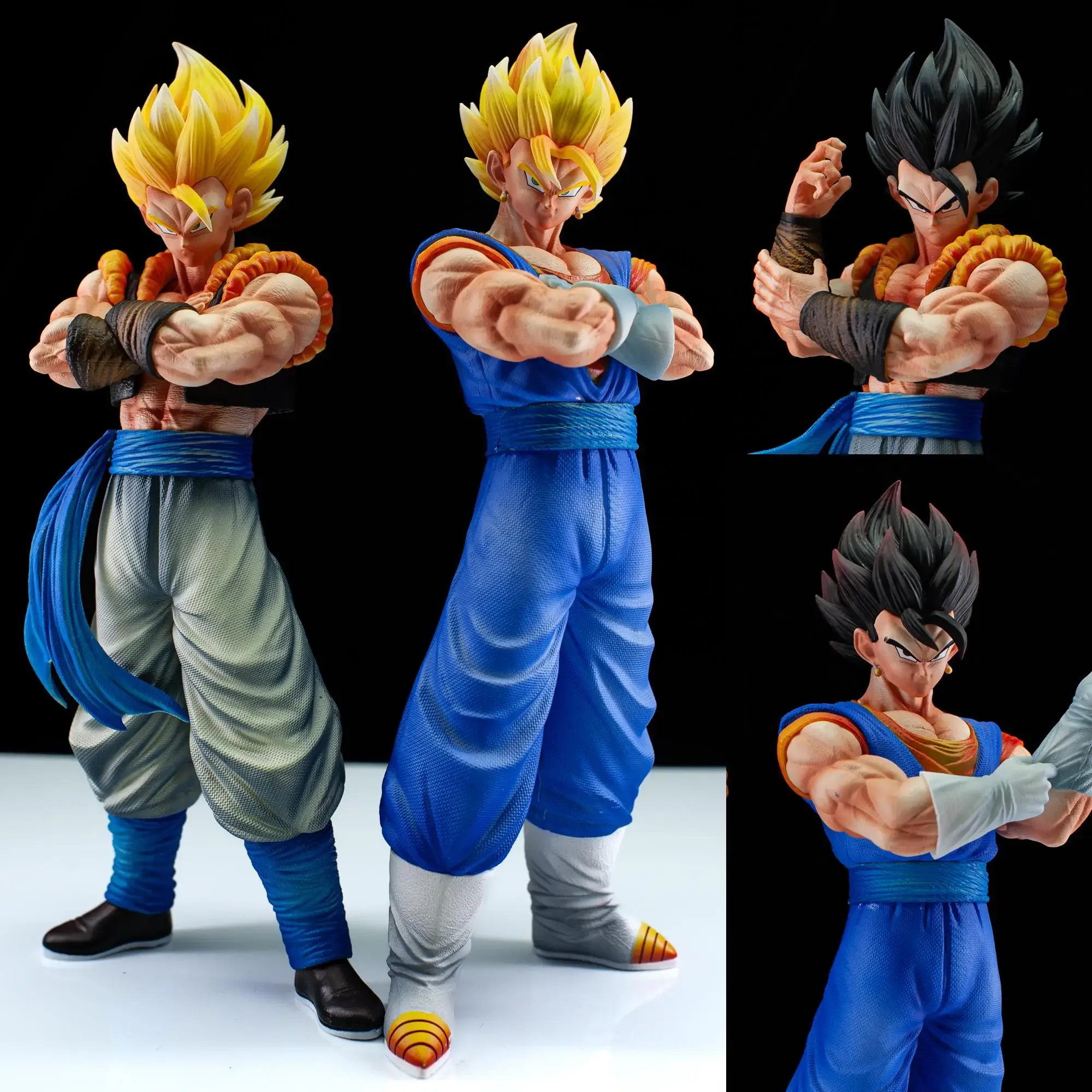 Dragon Ball Z Anime Figure Gogeta Vegetto Figures with Two Heads GK Statue Action Figure Collectible Model Ornament Toys Gifts