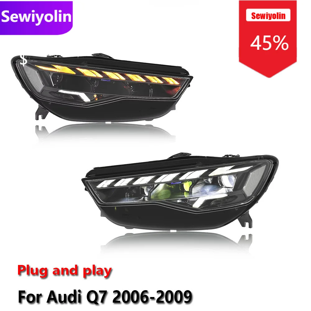 

Car DRL LED Headlight Assemblies For Audi A6 RS 2016-2018 Fog DRL Brake Turn Signal Lamp Plug And Play
