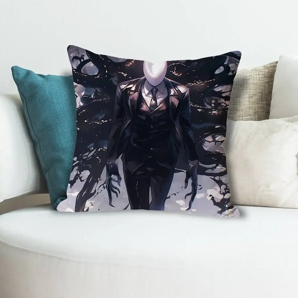 C-Creepypasta S-Slender Man Various Sizes Square Pillow Case For Car Home Bedchamber Decor Custom Valentine gift