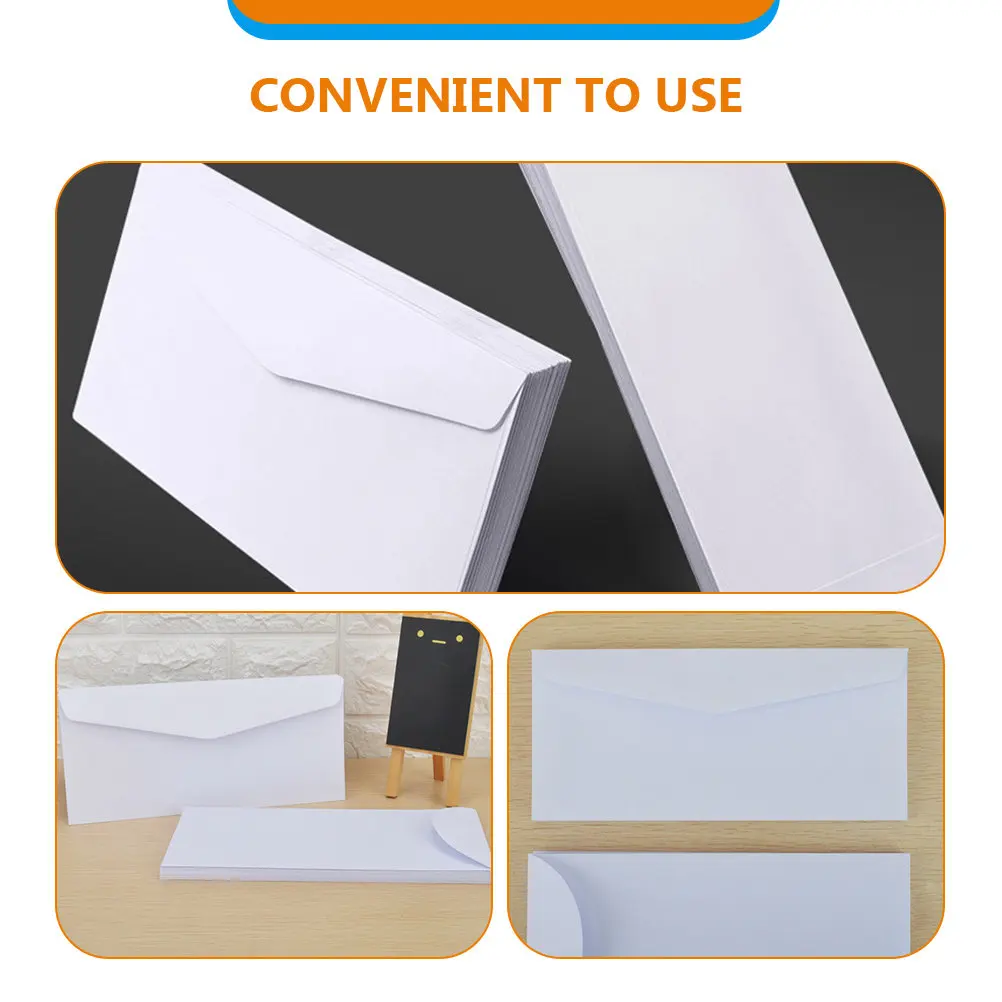 20Pcs No Word Envelopes Strong Thick Paper Business Envelopes for Mail Cheque Cards Files Office Filing Letter Packing Simple