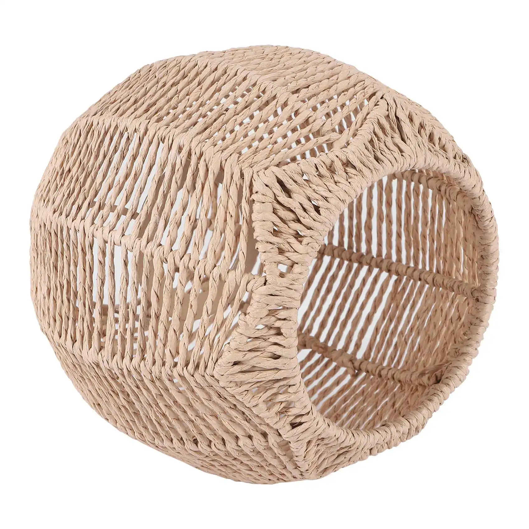 

AT53 Home Lighting Rattan Lamp Cover Handmade Woven Chandelier Retro Lampshade Homestay Lampshade Decorative Chandelier