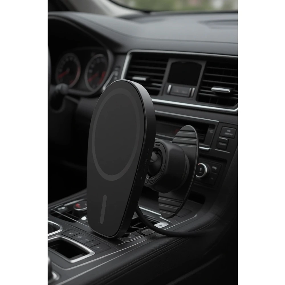 

Магнитный держатель для телефона на приборную панель автомобиля с беспроводной быстрой зарядкой 15 Вт, совместимый с iPhone 17, 16, 15, 14, 13, 12