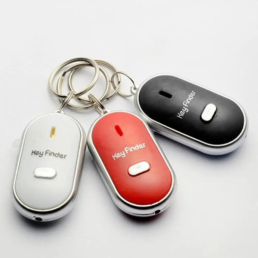 LED Whistle Key Finder Flashing Beeping Sound Control Alarm Anti-Lost Key Locator Keychain LED Light Mini Anti Lost Key Finder