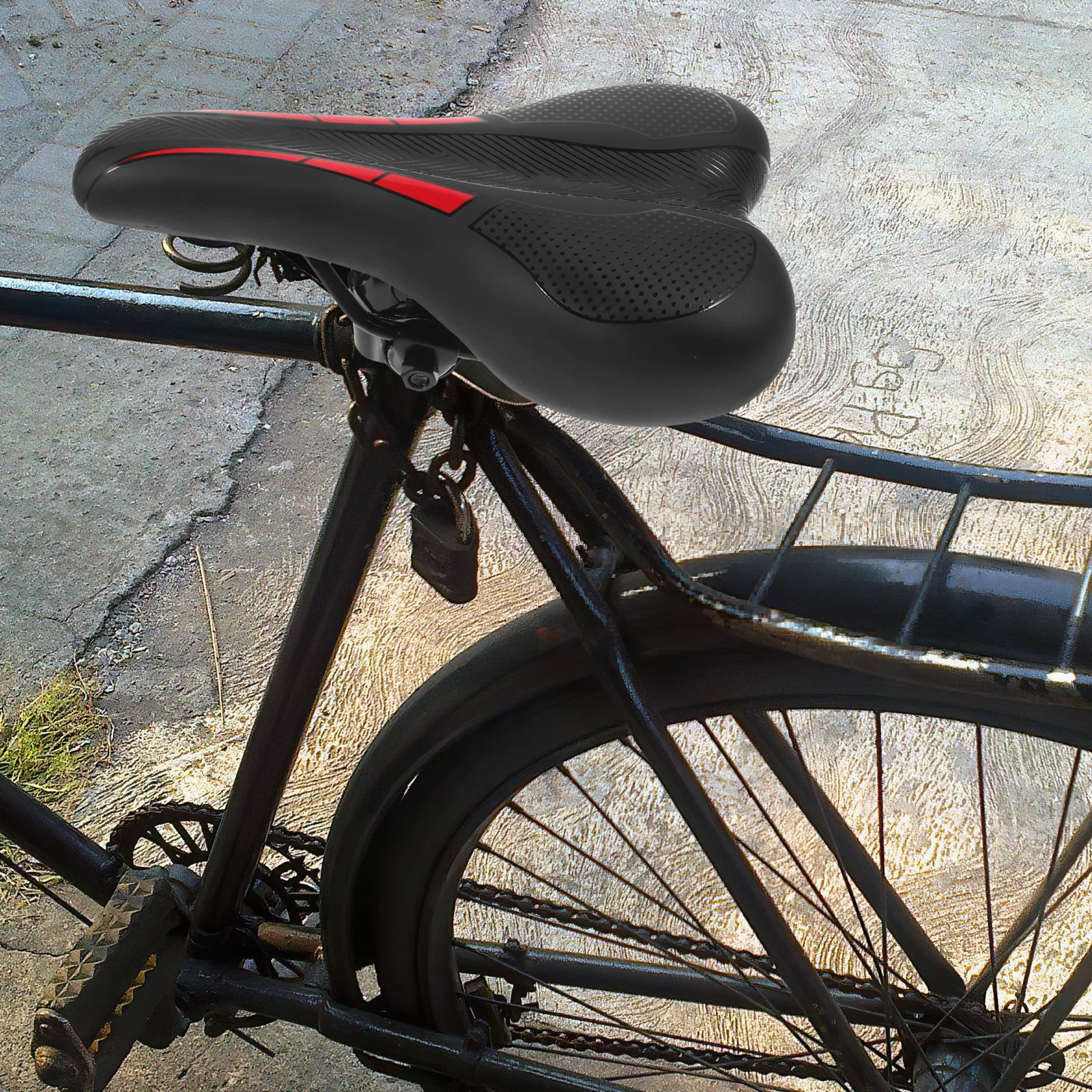 

Bicycle Seat Pad Thickened Waterproof Cushion Mountain Bike Saddle PU PP Material Easy Install Detach Compatible Most Bikes