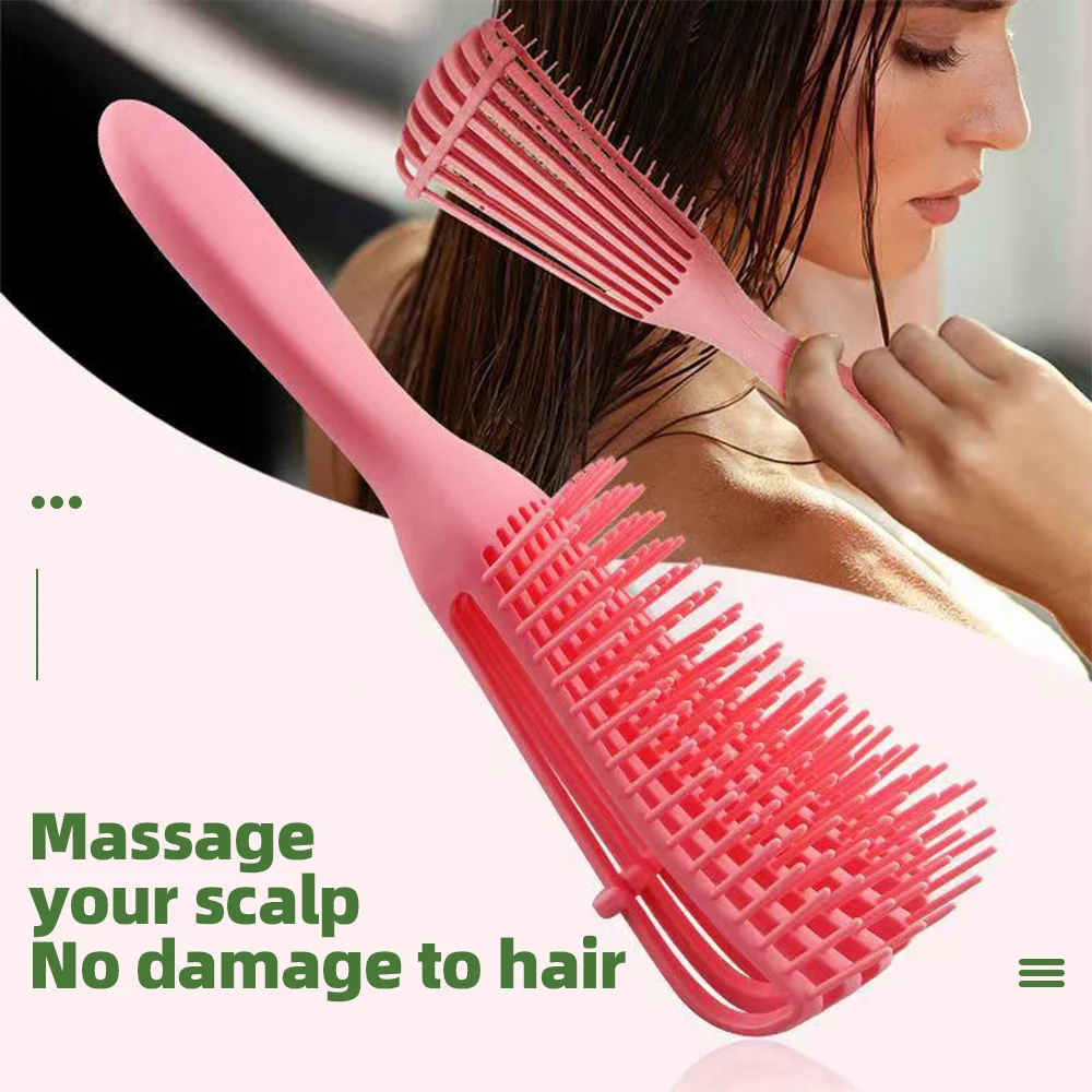 Hair Brush Women Hair Care Detangling Brush Scalp Massage Hair Curling Brush Wet and Dry Use Hairdressing Salon Styling Tools