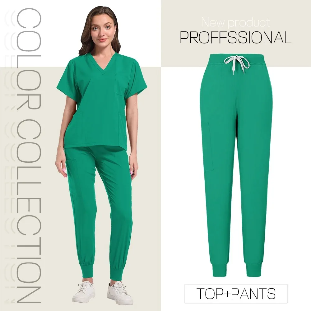 Scrubs Medizinische Uniformen Frau Krankenpflege Artikel Hochwertige Arbeitskleidung Unisex Einfache Chirurgische Uniform Atmungsaktive Scrub-Sets