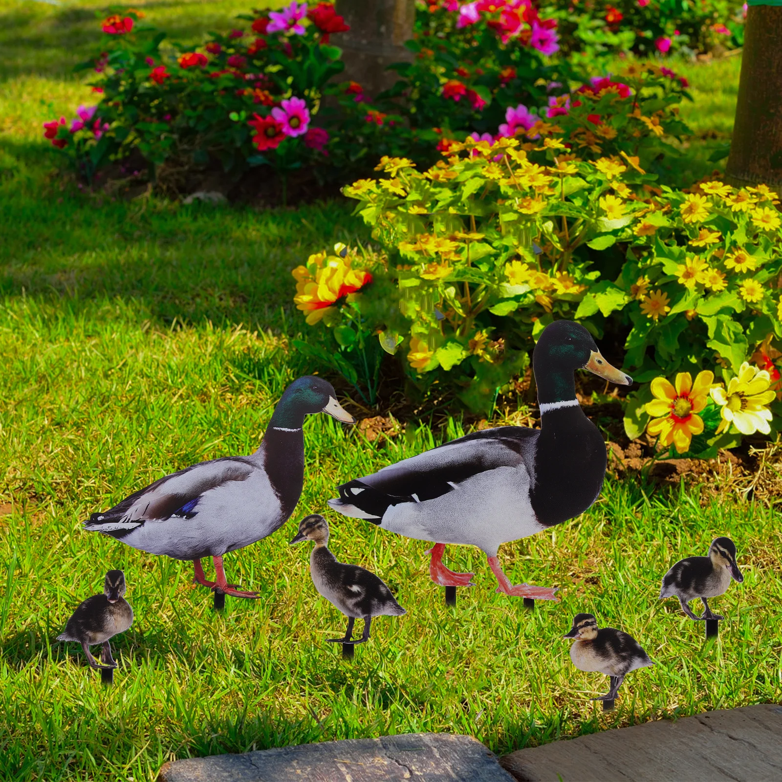 

6 Pcs Garden Decorative Duck Lawn Decor Adornment Stakes Yard nament Ground Inserted Duck Adornment Lawn Decor