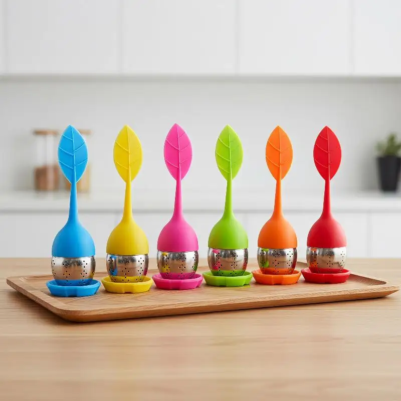 Tea Strainers Tea Infusers Teaware High Temperature Resistance Silicone Filters Scented Tea Tools Cute Leaf Teaware