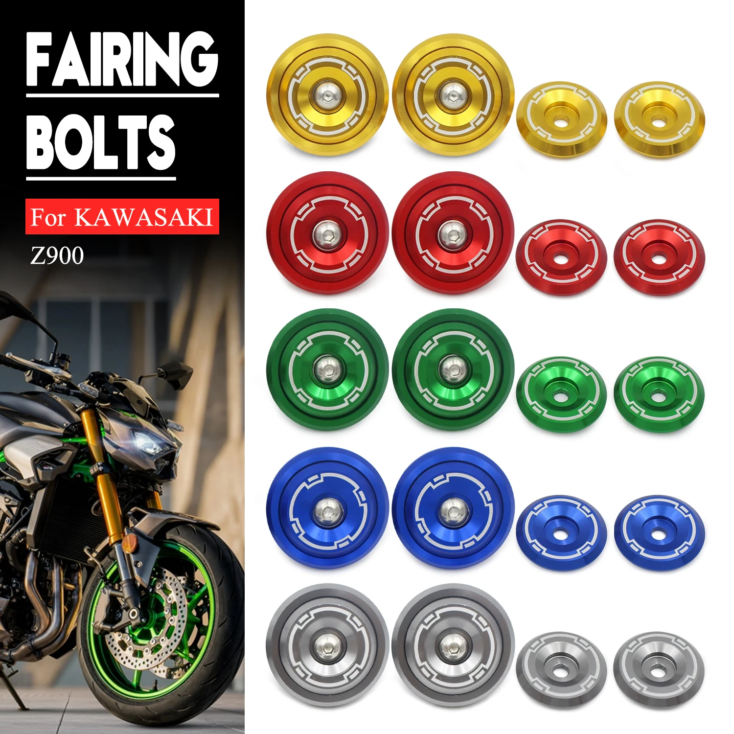 

Accessories Moto For Kawasaki Z900 Z 900 2017 2018 2020 2019 Aluminum Frame Hole Cap Cover With Screws Fairing Guard