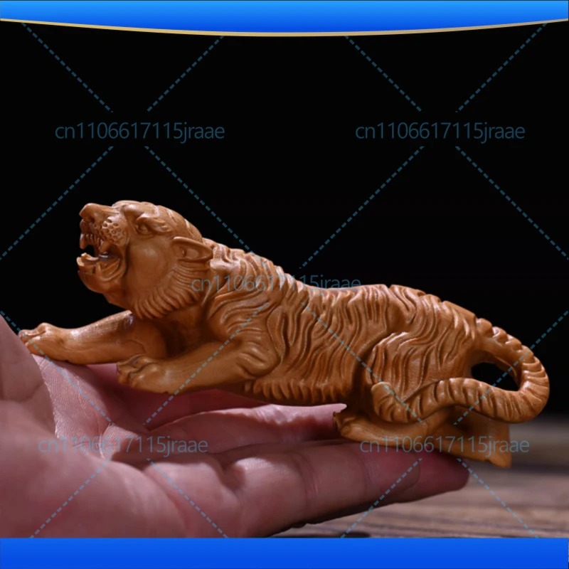 wood carving Tiger Baby sculptures and figurines Chinese characteristic  Home Room Office Table decoration and accessories