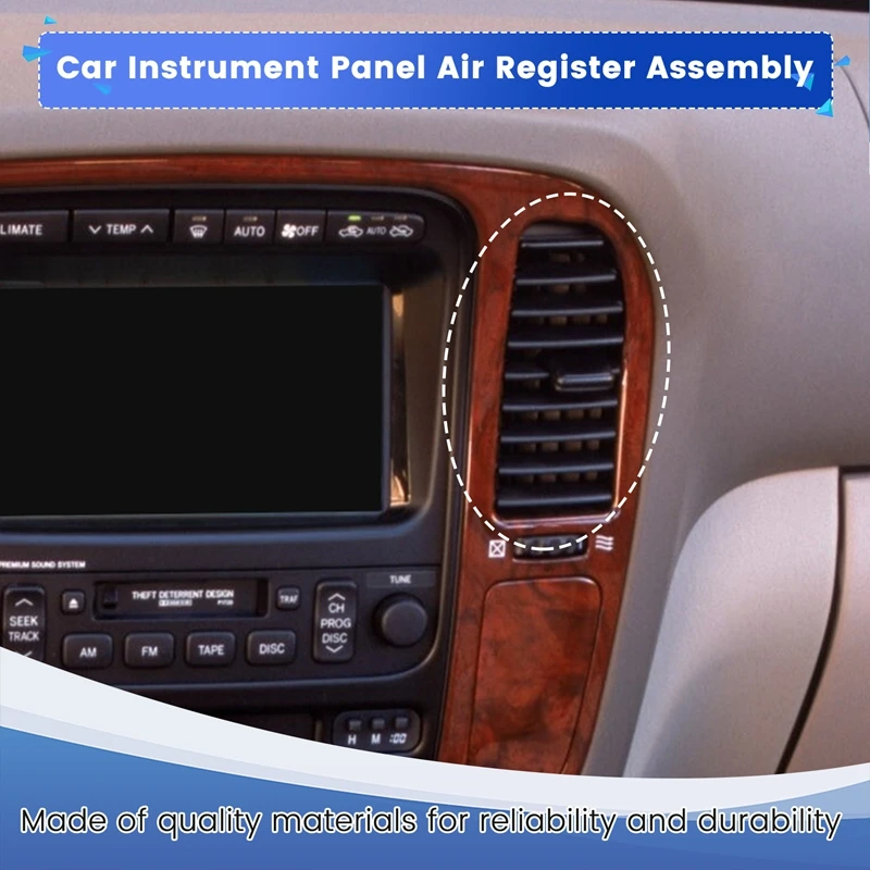 لوحة أدوات السيارة تسجيل 55670-60130 لتويوتا لاند كروزر 1998-2007 لكزس LX470 داش منفذ تكييف الهواء