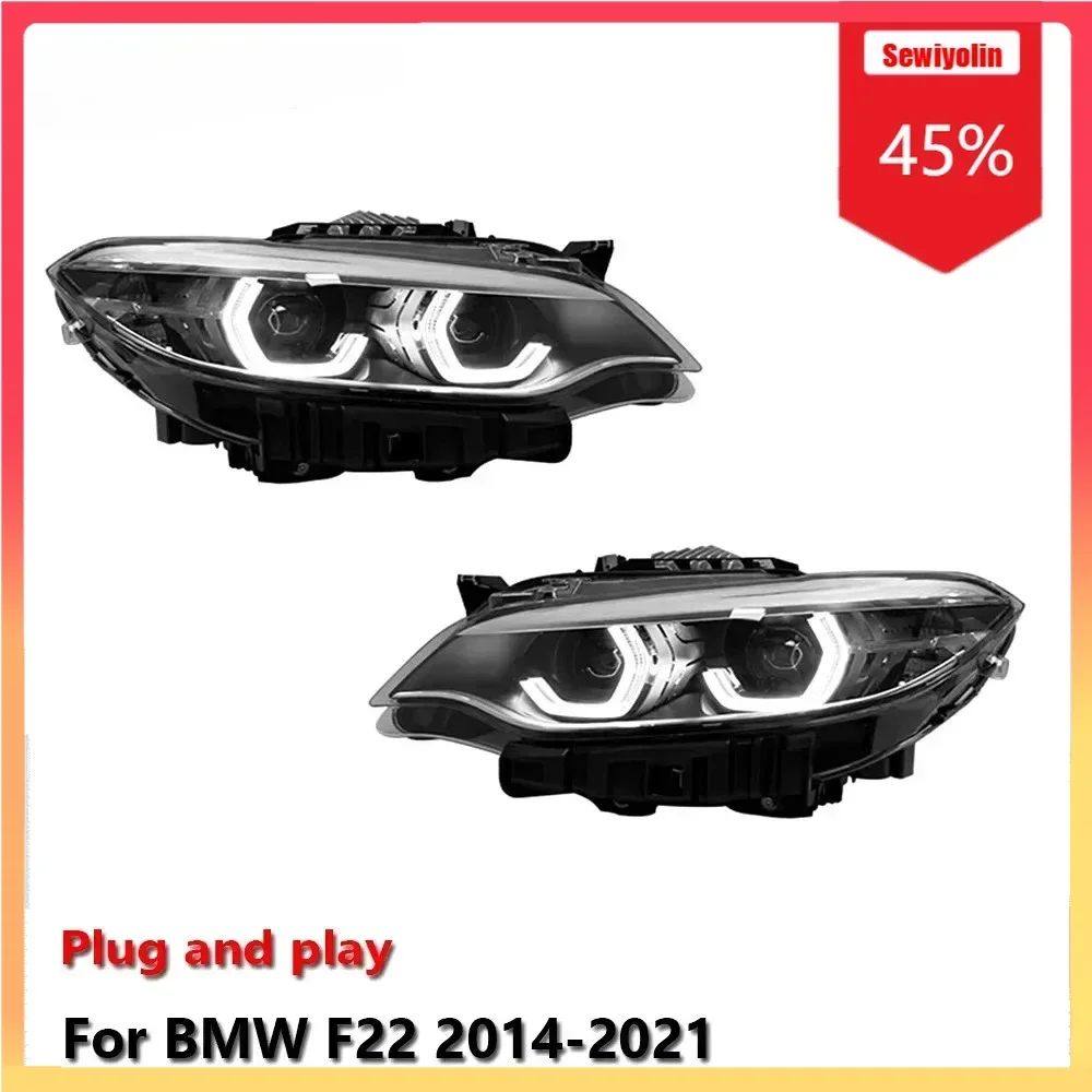 

Автомобильные светодиодные фары, аксессуары для авто для BMW F22 2014-2021, авто противотуманные фары DRL, стоп-сигнал поворота, лампа Plug and Play