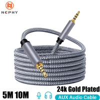 High quality Auxiliary Cable 3.5mm To 3.5 mm TRRS 4 Pole Jack For Mobile Phone Car Headset HIFI Stereo Audio Connector Wire Long