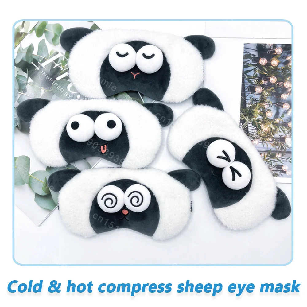 Cute Cartoon Animal Sheep Plush Sleep Mask Men and Women Children Travel Eye Mask Soft & Comfortable Shading Eye Mask