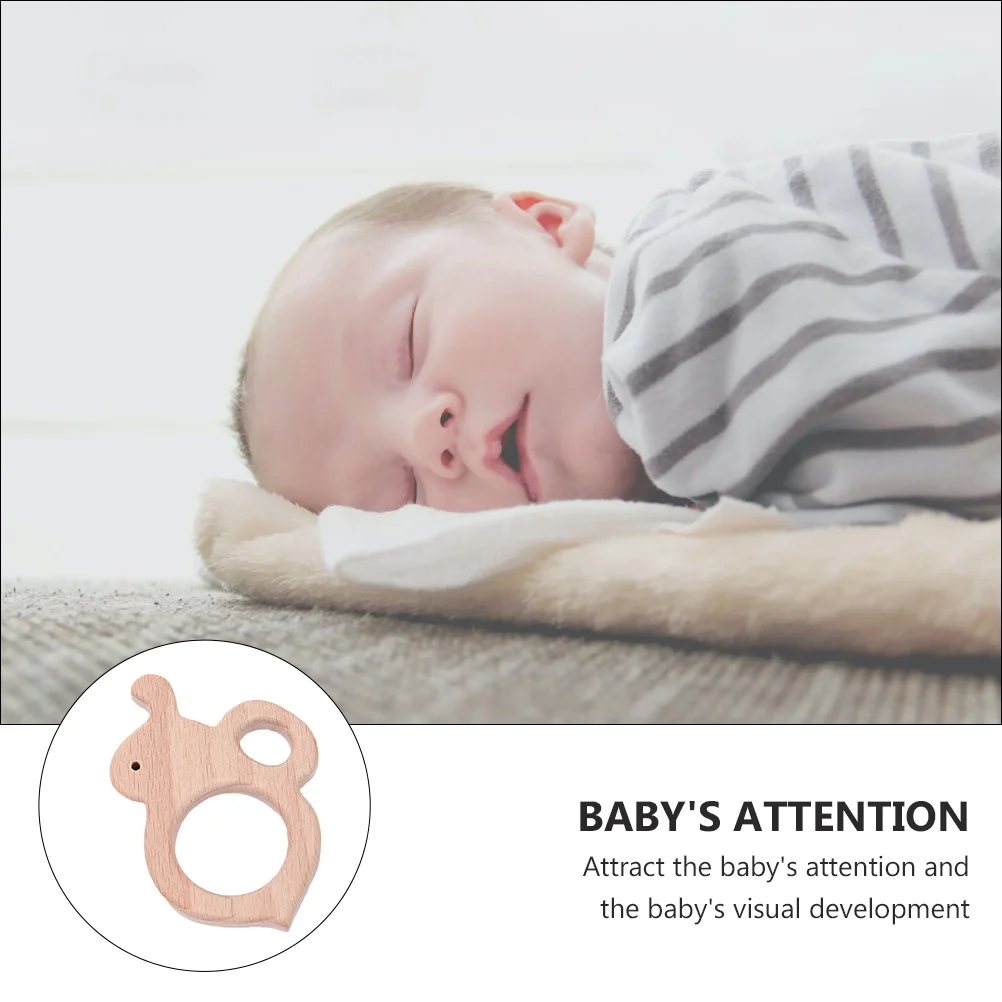 2 pçs de madeira bebê molar abelha em forma mordedor natural faia madeira infantil moagem vara presente do chuveiro do bebê brinquedos de dentição de madeira