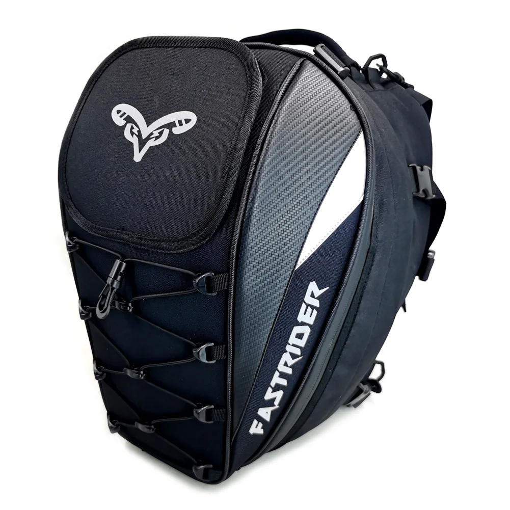 Motorcycle Helmet Bag Rear Seat Bag Double Shoulder Backpack Rider Large Capacity Motorcycle Tail Bag
