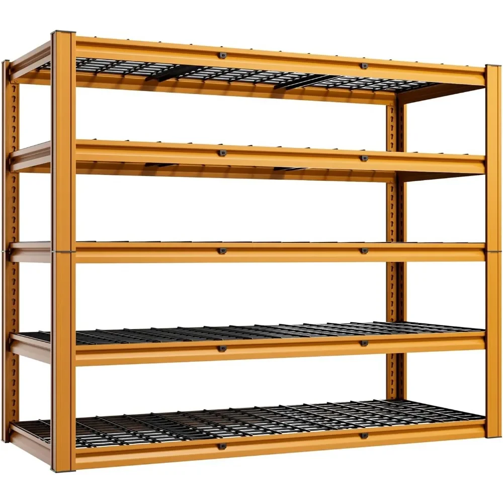 5-Tier 60”W x 24”D x 72”H Garage Shelving Heavy Duty 3000LBS Storage Shelves Adjustable Garage Shelving Units Storage Rack