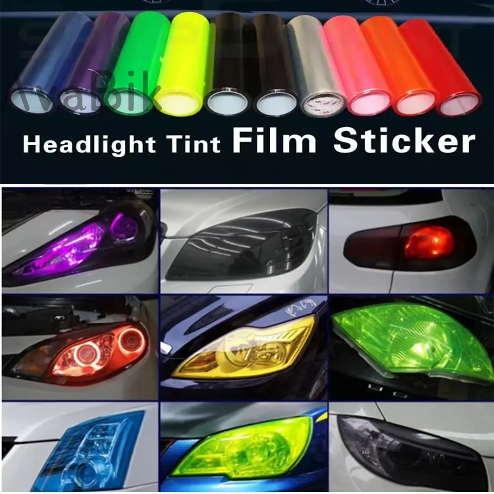 

High Quality Car Headlight Tint Film PVC for Car Light Stickers Waterproof Fog Light Taillight car headlamp Colorful Vinyl film