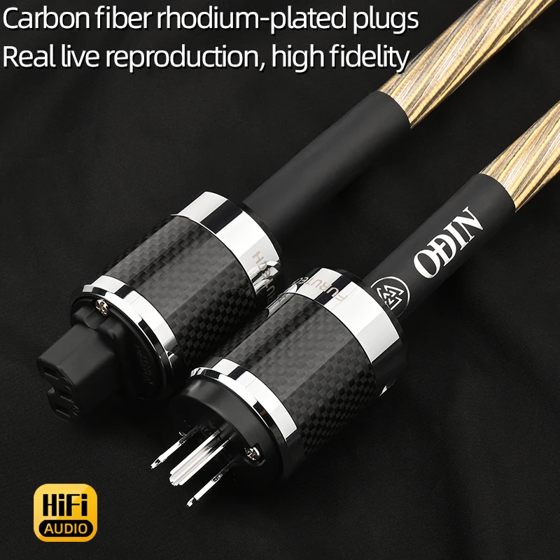 Cavo di alimentazione HiFi Odin oro spina placcata oro in fibra di carbonio argento misto 8N OCC di alta qualità con Standard usa/AU/EU per filtro CD