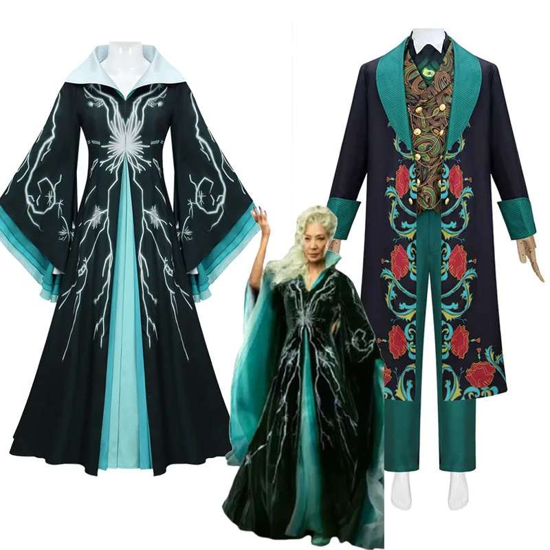 

Movie Wicked Roleplay Wizard Cosplay Costume Adult Blazer Vest Pants Uniform Suit Halloween Carnival Roleplay Disguise Outfit