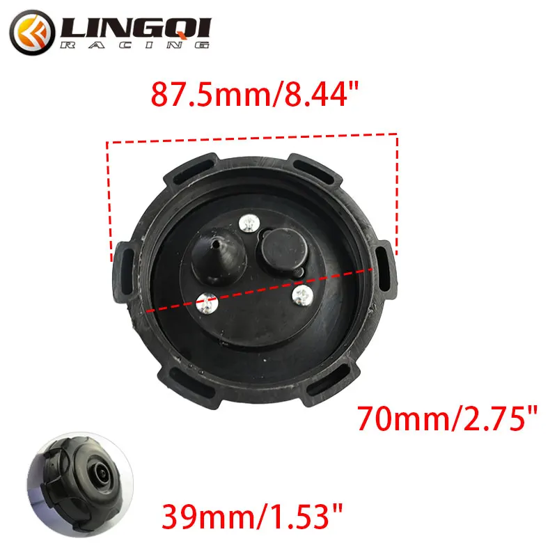 LYNNCHI Motorcycle 70mm Petrol Fuel Gas Tank Cap Plastic Parts Oil Box Cover Tanks Caps For 110cc 125cc 250cc ATV Quad Dirt Bike