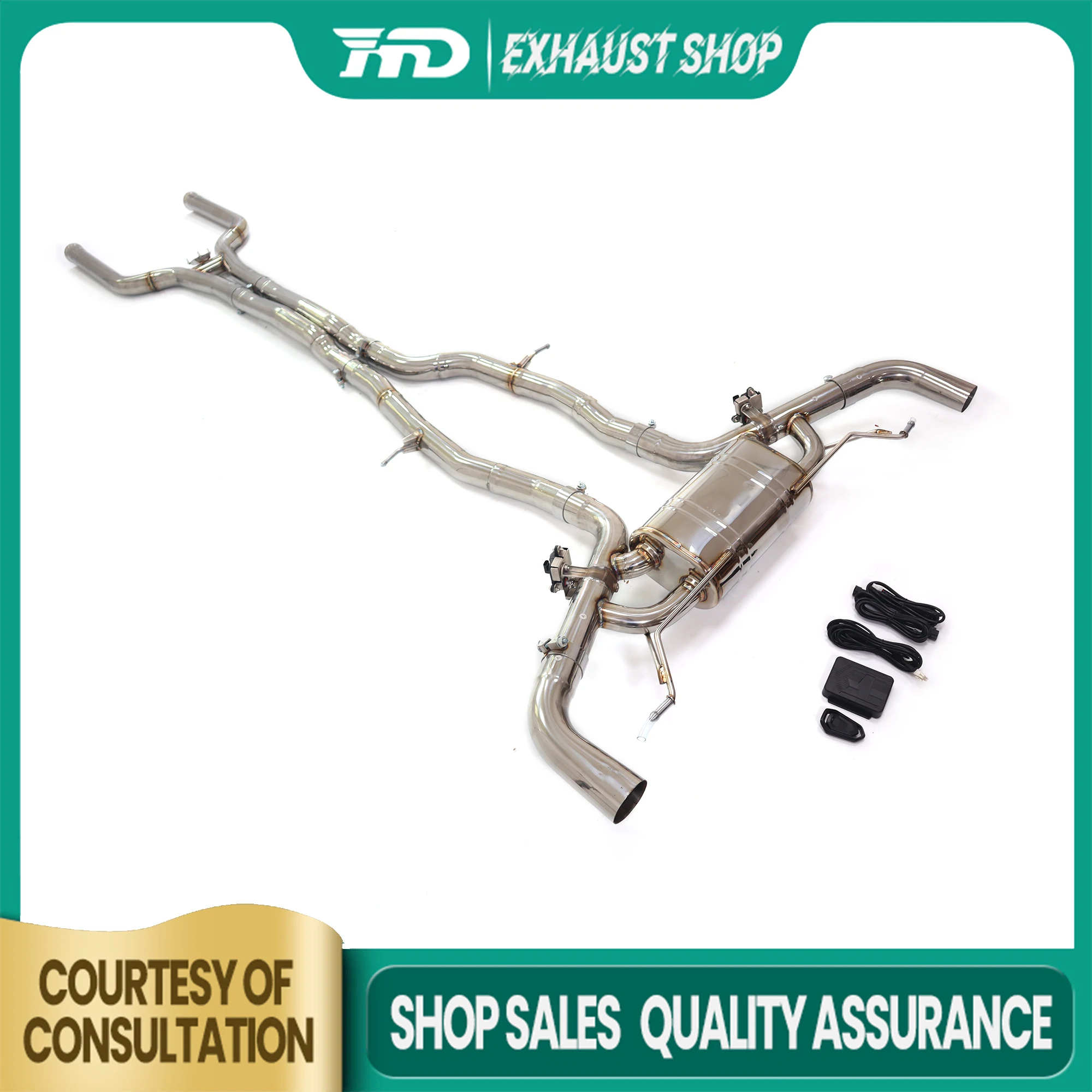 

Catback for Mercedes Benz GLC63 4.0T X253 Stainless steel Exhaust systems Electronic valves Muffler High quality