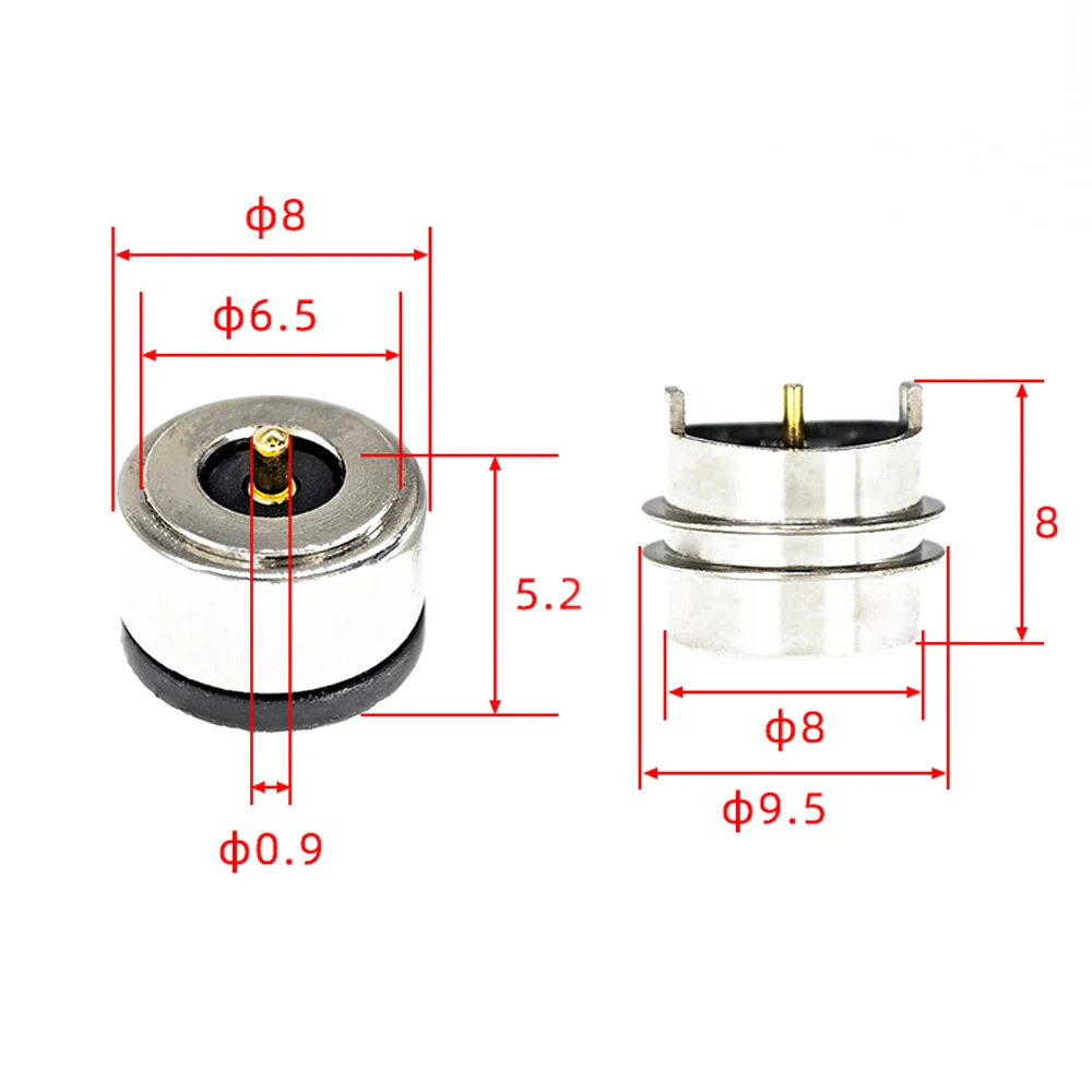 1PCS 8mm 3A Spring-Loaded Magnetic Pogo Pin Connector Male/Female DC Power Charge Probe Magnetic Connector IP54 Waterproof