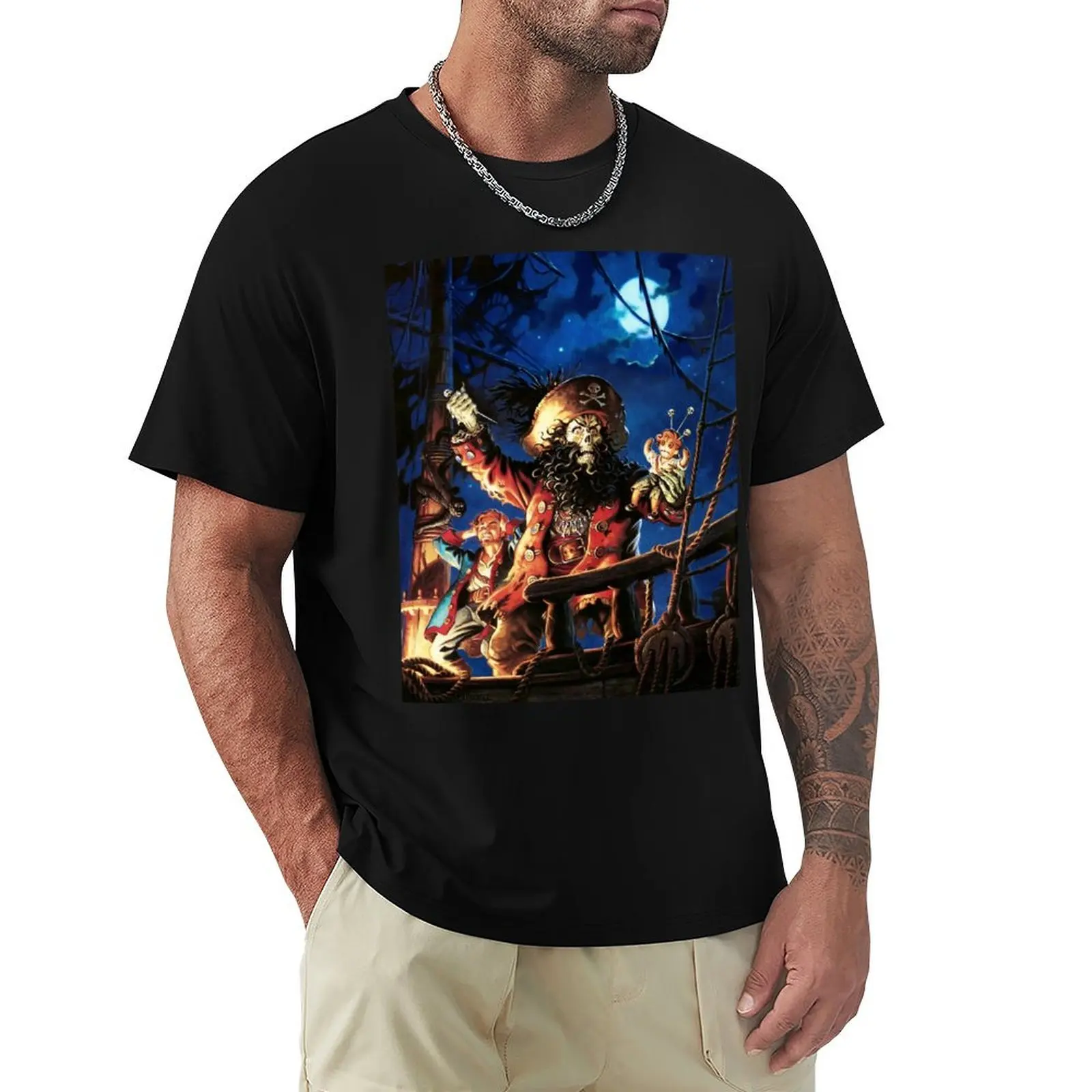 

Monkey Island 2 LeChuck's Revenge (High Contrast) T-Shirt shirts graphic topping clothes mens t shirts pack