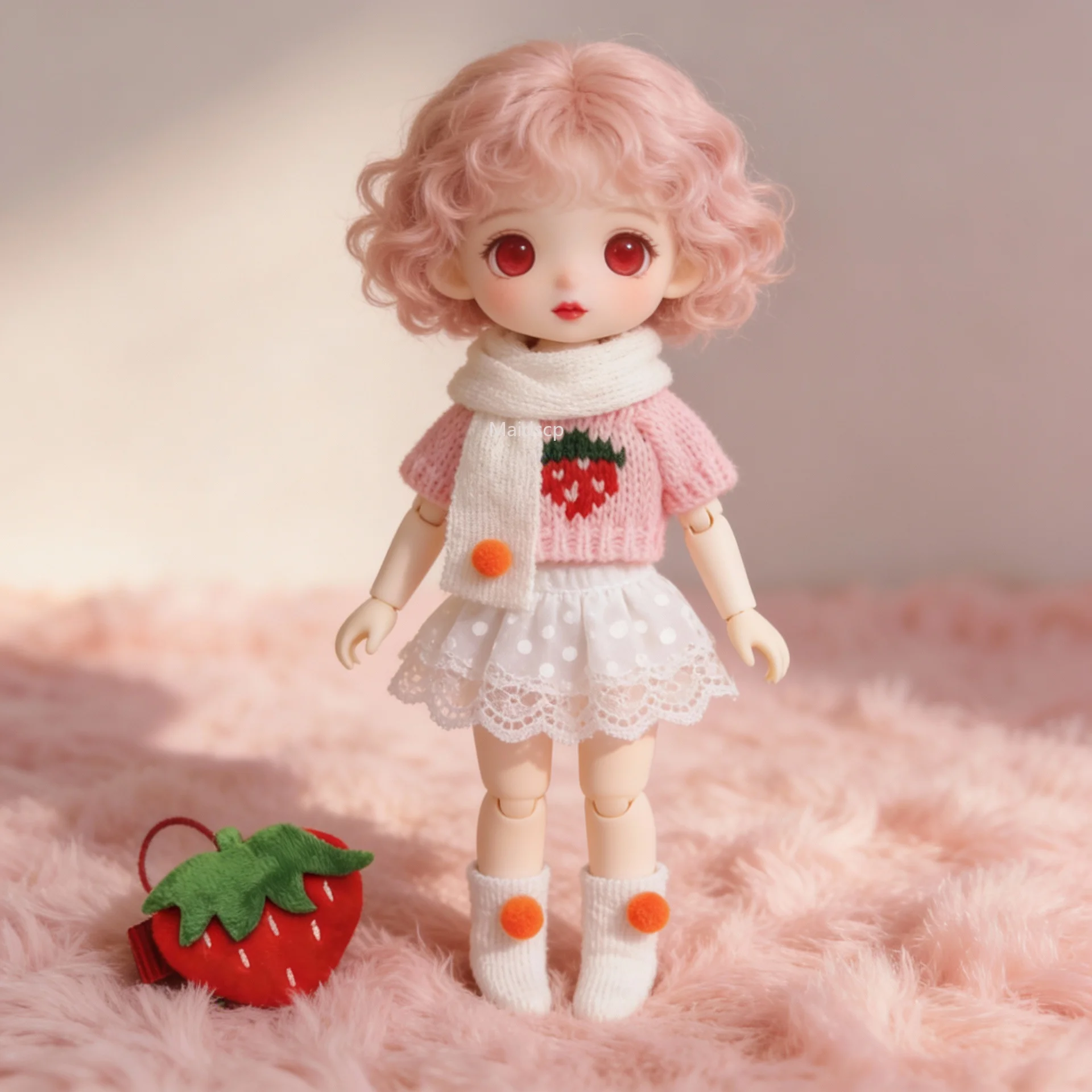 16cm Doll Clothes Multi-Style Set - Cute Outfits (Hat+Dress+Sweater, No Doll) - view 5