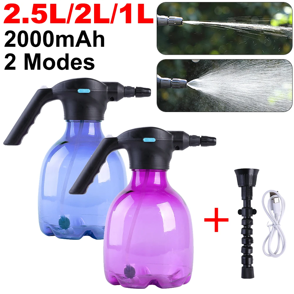 

1/2/2.5L Electric Mist Spray Bottle Automatic Garden Watering Can Adjustable Water Sprayer опрыскиватель садовый аккумуляторный