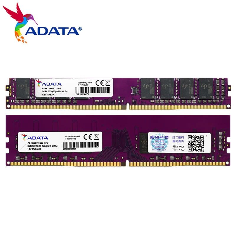 Módulo de memoria ADATA XPG DDR4 SDRAM para computadora de escritorio 3200MHz 8GB 16GB 32GB Memoria ram ddr4 D35