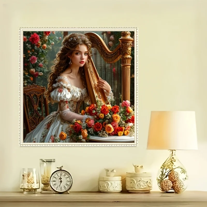 

500/1024PCS Jigsaw Puzzles Harp Girl Puzzle DIY Modern Home Wall Decor Family Interactive Gift Birthday and Holiday Gifts