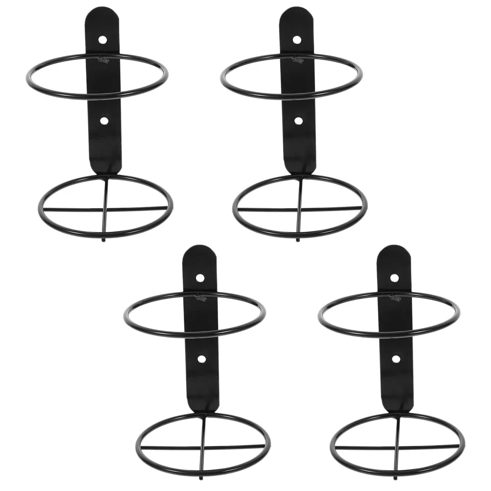 

Bottle Shelf Single Holder Wall Mounted Rack Show Bottles Hanging Glass Display Black Iron