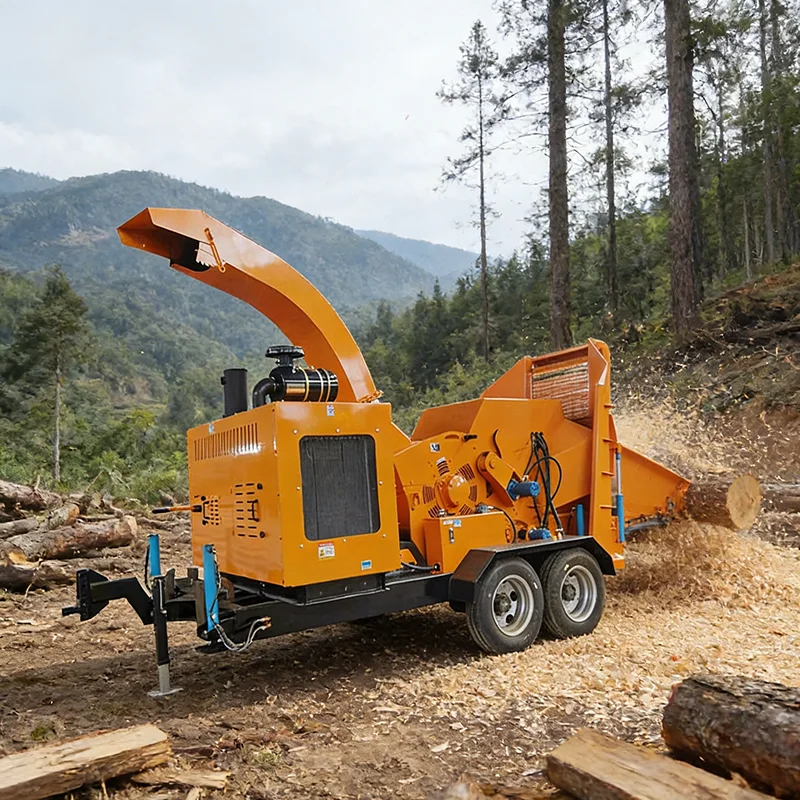 

Customized Wood Chipper 4 Inch Cutting Capacity Branch Shredder with Wheels 360° Discharge Chute for Commercial Agricultural Use