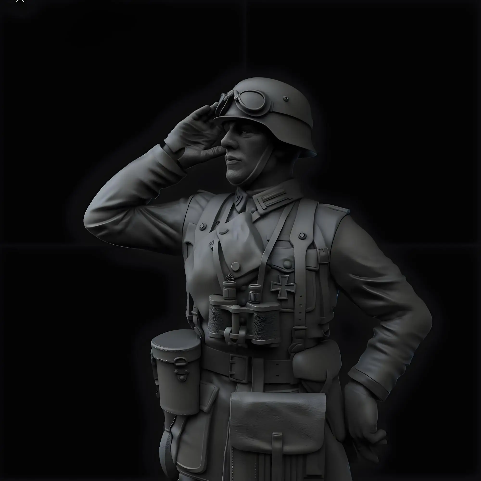 Modèle de soldat en résine moderne, figurine de soldat de la seconde guerre mondiale, thèmes militaires GK, incolore et auto-assemblé, 1/35