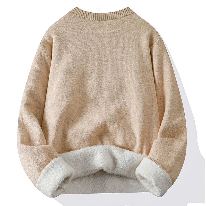 Pullover versatile girocollo top giacca moda cappotto maglieria camicia uomo casual manica lunga maglione lavorato a maglia felpa maschile vestiti