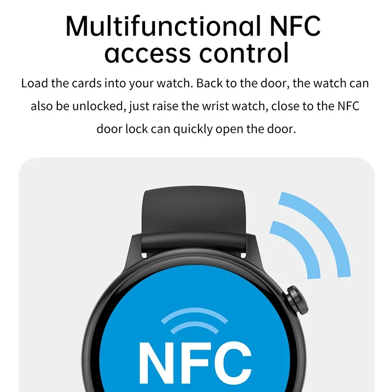 New Original NFC Women's Smartwatch - Bluetooth Call, Custom Watch Face, Waterproof for Sports (Compatible with Android & IOS)