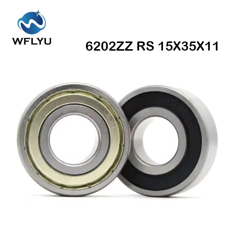 

подшипник 10PCS 6202RS 6202ZZ Bearing ABEC-7 15*35*11 mm Deep Groove 6202 2RS 6202 2Z Ball Bearings 180202 6202 2RS rodamientos
