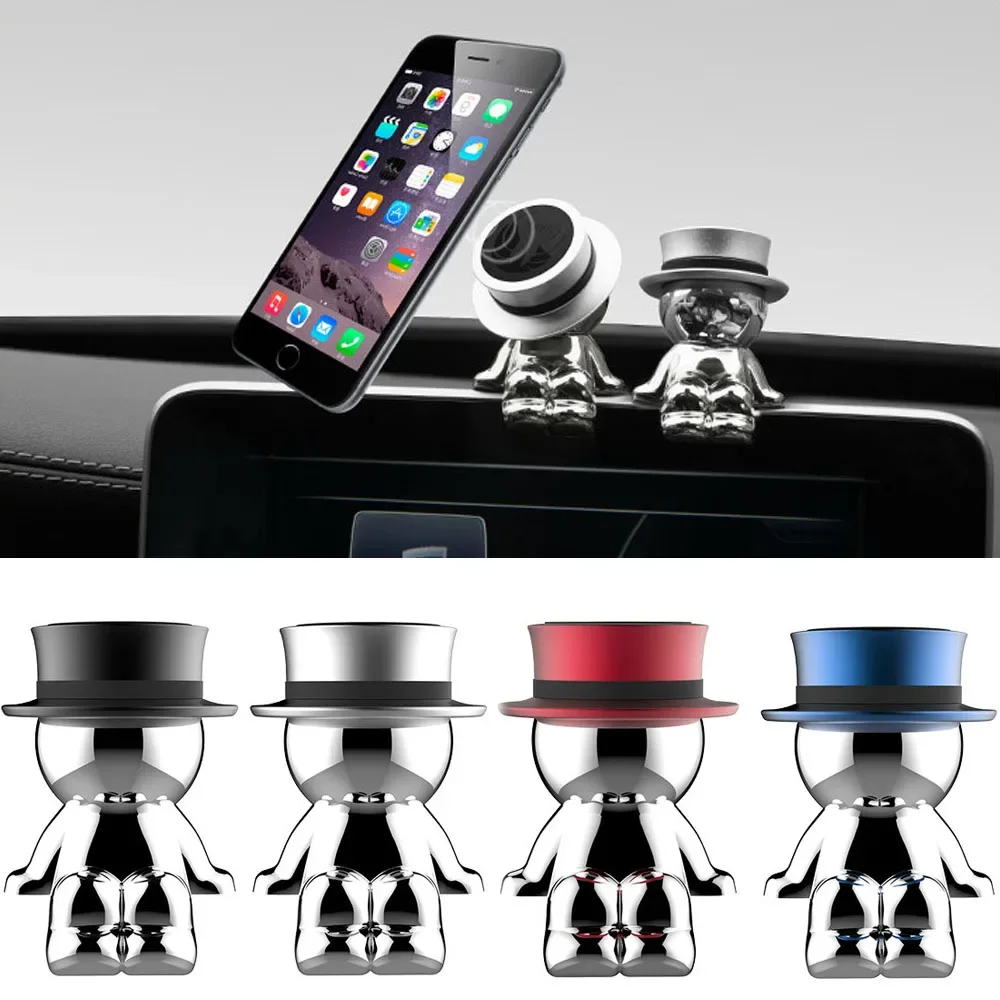 

Cell Phone Tablet Stand Magnet Car Phone Holders Crazy Hat Magnetic Phone Holder 360 Rotation Car Stand Mount Mobile Holder