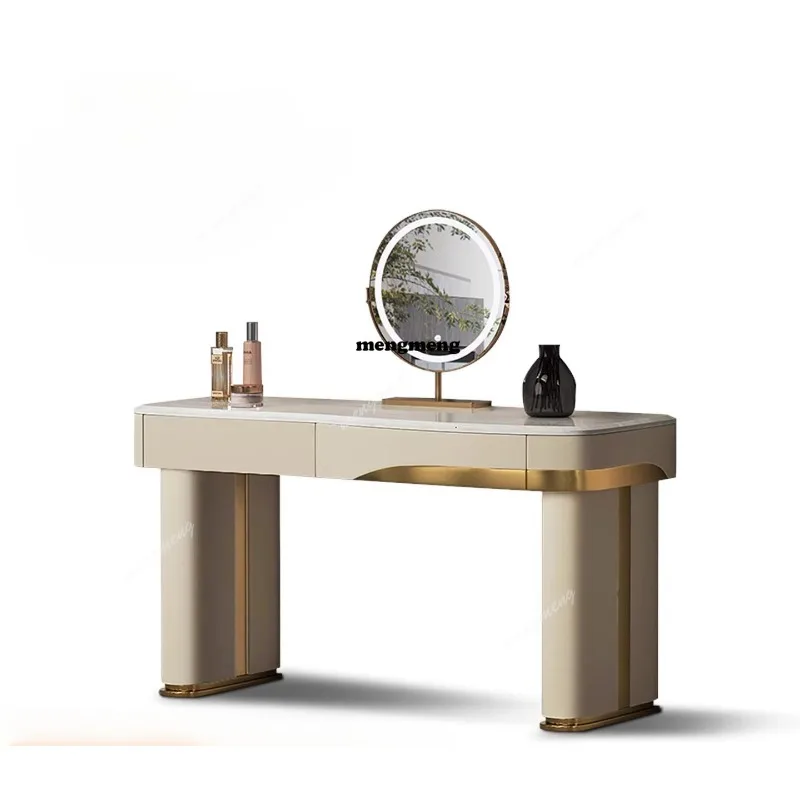 

Minimalist dresser, bedroom modern light luxury high-end small apartment marble integrated makeup table